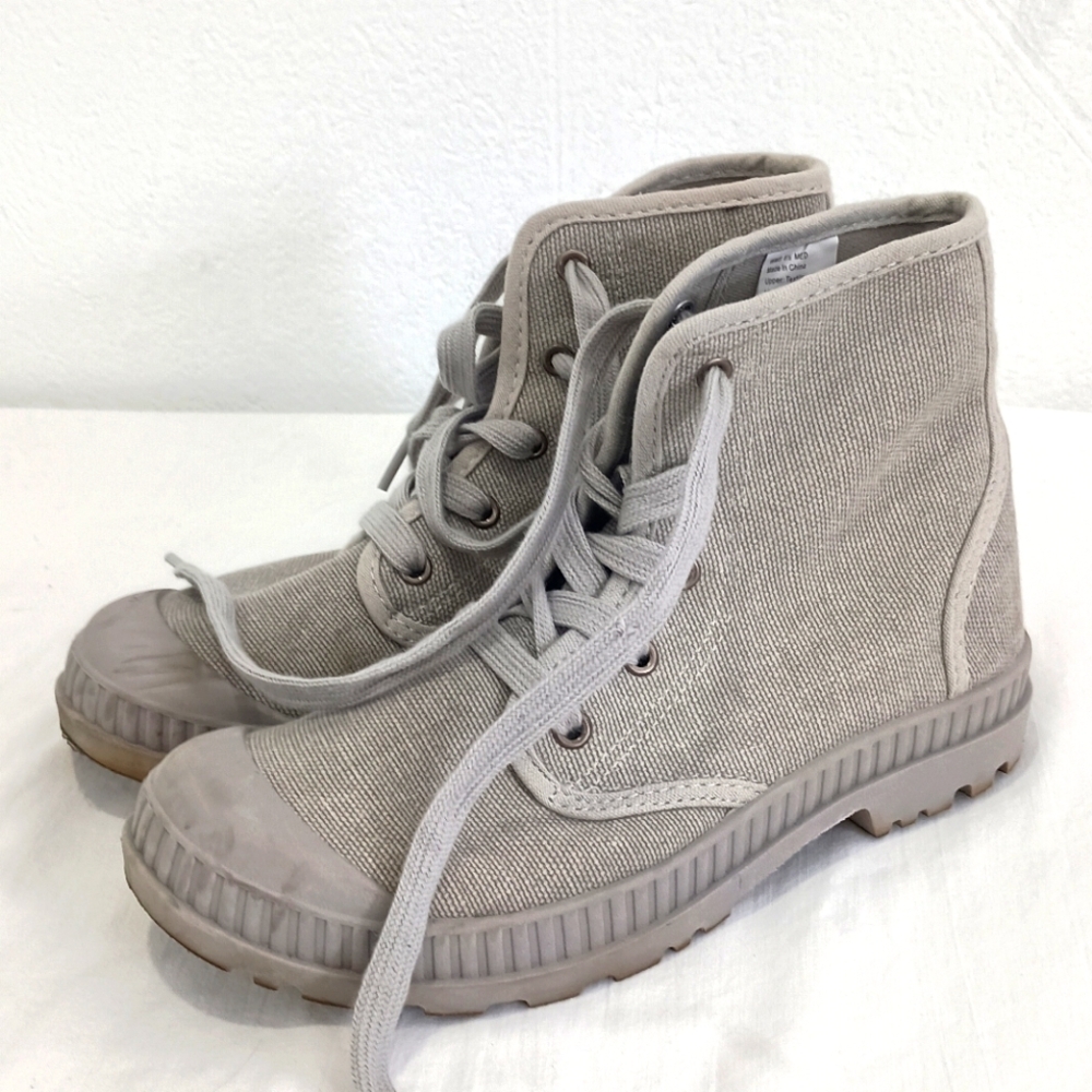 SO Gray High Top Canvas Sneakers